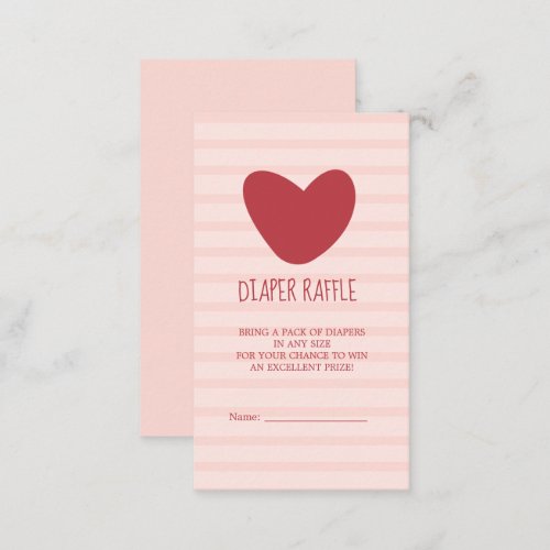 A little sweetheart valentine hearts baby shower  enclosure card