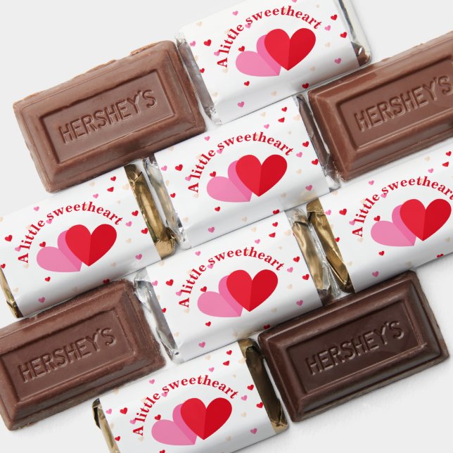 A Little Sweetheart Valentine Shower Wedding Heart Hershey's Miniatures (Assorted)
