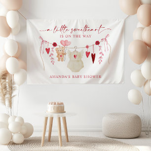 A Little Sweetheart Valentine's Baby Shower  Banner