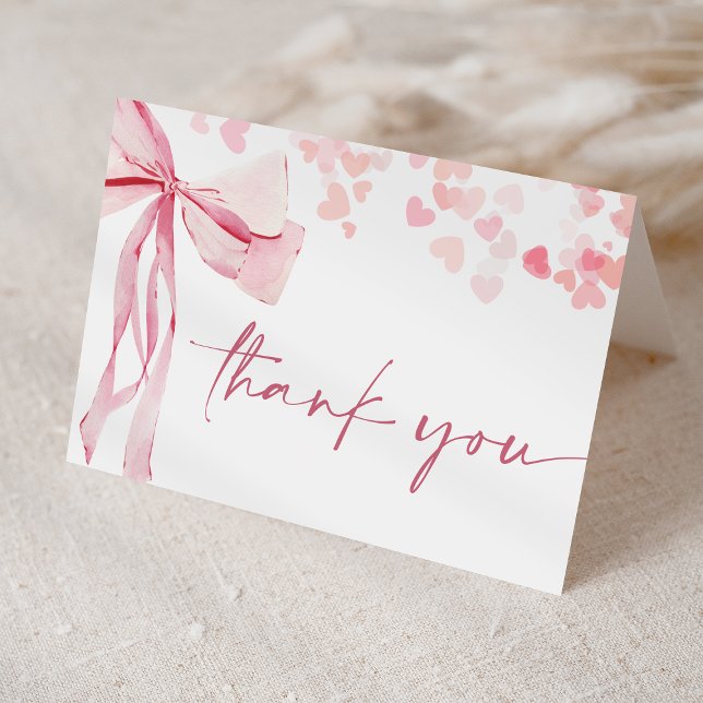 A Little Sweetheart Valentine's Baby Shower  Thank You Card (Creator Uploaded)