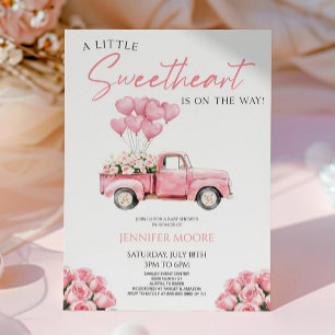A Little Sweetheart Valentine's Day Baby Shower Invitation