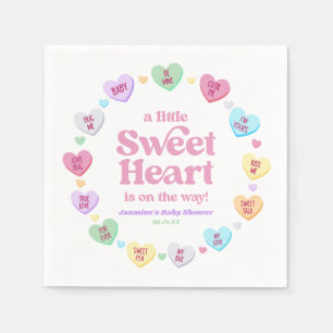 A Little Sweetheart Valentine's Day Baby Shower Napkins