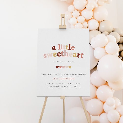 A Little Sweetheart Valentines Welcome Sign