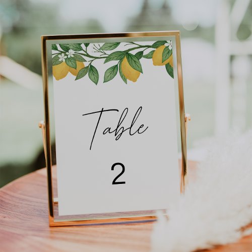 A little Sweetie Baby Shower Citrus Table number
