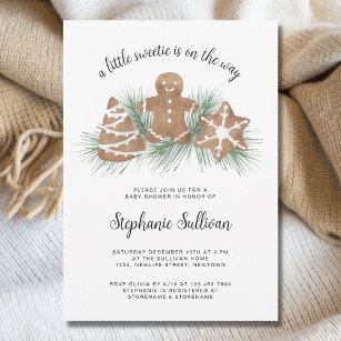A Little Sweetie Christmas Baby Shower  Invitation
