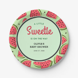 A Little Sweetie Summer Watermelon Baby Shower Paper Plates