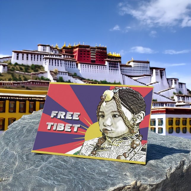 A little Tibetan girl  SAVE TIBET~! FREE TIBET! Postcard (Creator Uploaded)