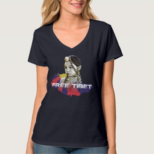 A little Tibetan girlSAVE TIBET FREE TIBET T_Shirt