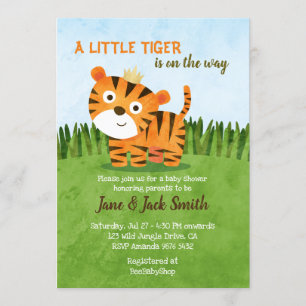 A Little Tiger is on the Way Baby Shower Invitation