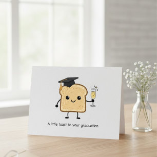 A Little Toast to Your Graduation Cute Pun Card