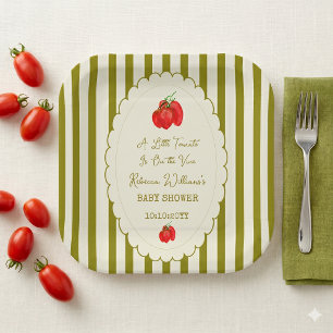 A Little Tomato is on Vine Baby Shower Paper Plates