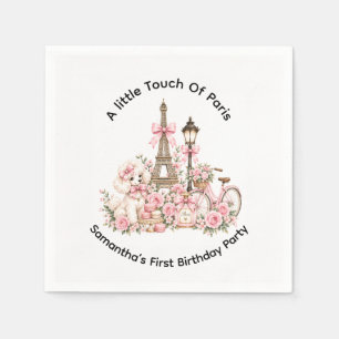 A Little Touch Of Paris Girls’ 1st. Birthday Party Napkins