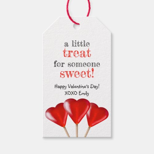A little treat for someone sweet heart lollipops gift tags