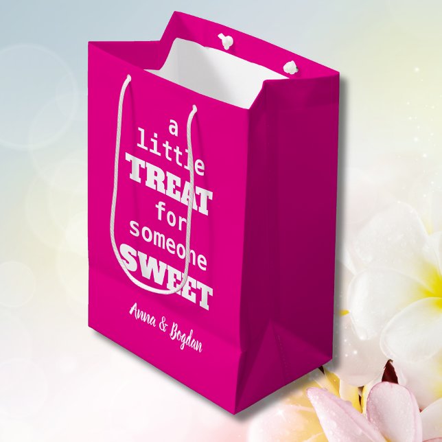 A Little Treat For Someone Sweet Hot Pink Vlentine Medium Gift Bag (Creator Uploaded)