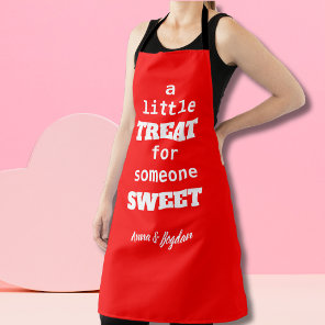 A Little Treat For Someone Sweet | Red Valentine Apron