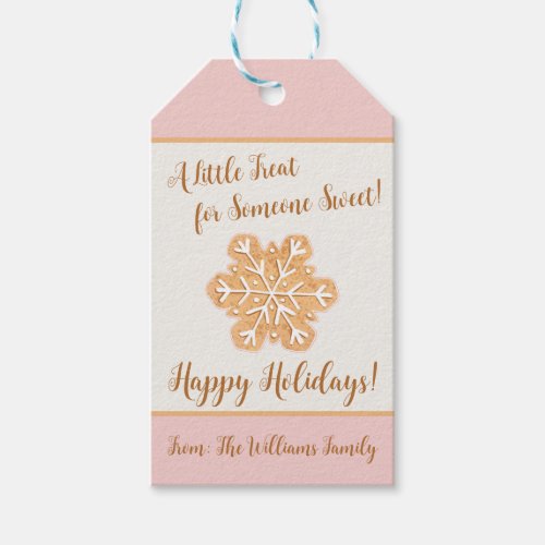 A Little Treat for Someone Sweet Snowflake Cookie Gift Tags