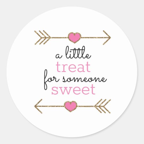 a Little Treat for Someone Sweet Valentines Day Classic Round Sticker