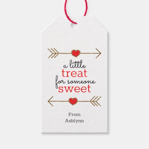 a Little Treat for Someone Sweet Valentines Day Gift Tags