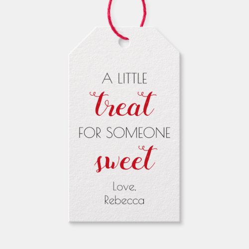 A Little Treat for Somone Sweet Valentines Day Gift Tags