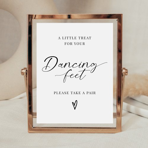 A Little Treat For Your Dancing Feet Wedding Pedestal Sign