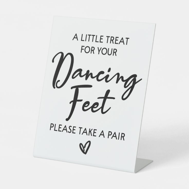 a-little-treat-for-your-dancing-feet-wedding-sign-zazzle