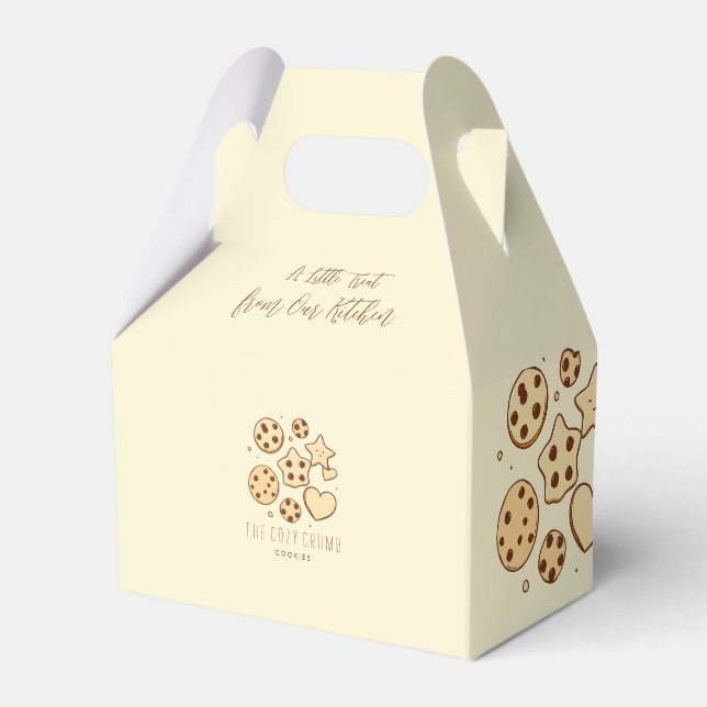 A Little Treat from Our Kitchen (Cream) Favor Boxes (Front Side)
