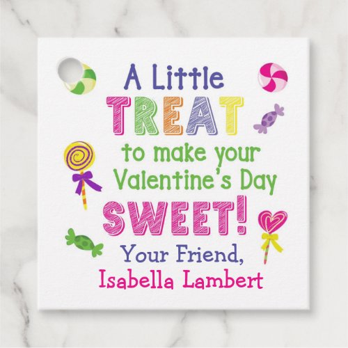 A Little Treat to Make Your Valentines Day Sweet Favor Tags