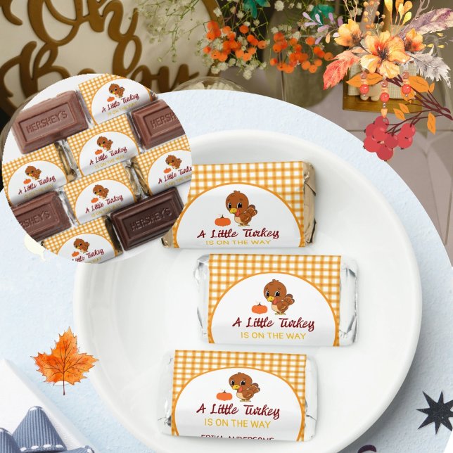 A Little Turkey Baby Shower Fall Thanksgiving  Hershey's Miniatures (Creator Uploaded)