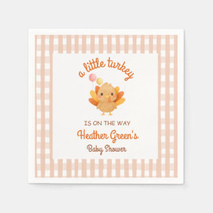 A little turkey Baby Shower Party Napkin
