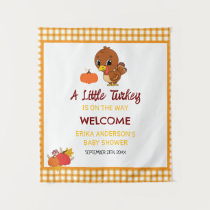 A Little Turkey Baby Shower Thanksgiving Backdrop