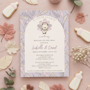 A Little Turkey is on the Way Autumn Baby Shower Invitation