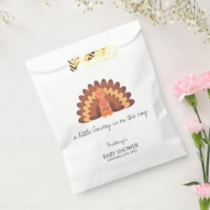 A Little Turkey Thanksgiving Baby Shower Favor Bag
