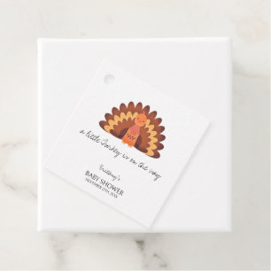 A Little Turkey Thanksgiving Baby Shower Favor Tags