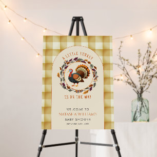 A Little Turkey Thanksgiving Baby Shower Foam Board