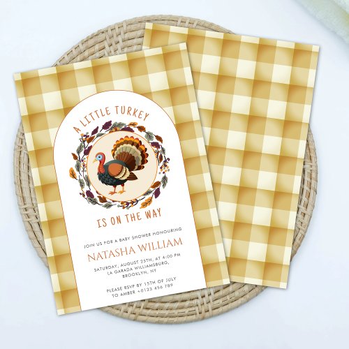 A Little Turkey Thanksgiving Baby Shower Invitation