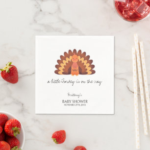A Little Turkey Thanksgiving Baby Shower Napkins