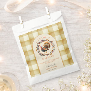 A Little Turkey Thanksgiving Fall Baby Shower Favor Bag