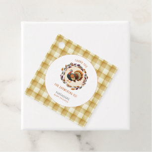 A Little Turkey Thanksgiving Fall Baby Shower Favor Tags