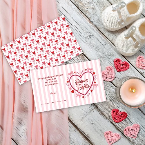 A Little Valentine Pink Baby Shower Diaper Raffle