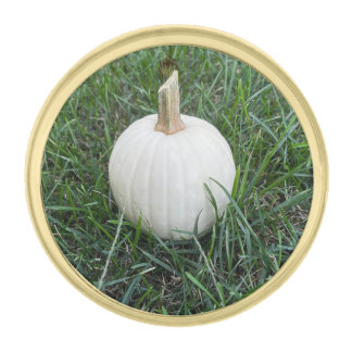 A Little White Pumpkin Gold Finish Lapel Pin