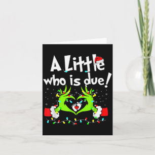 A Little Who Is Due Christmas Pregnancy Announceme Card