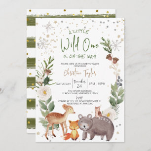 A Little Wild One Baby Shower Invitation