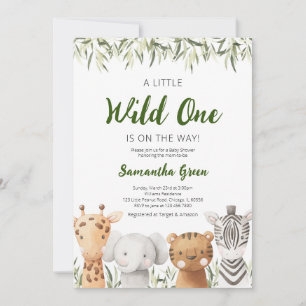 A Little Wild One Baby Shower Invitation