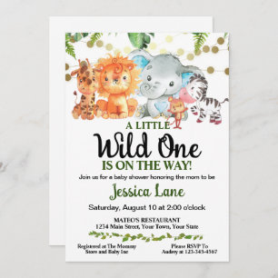 A Little Wild One Baby Shower Invitation