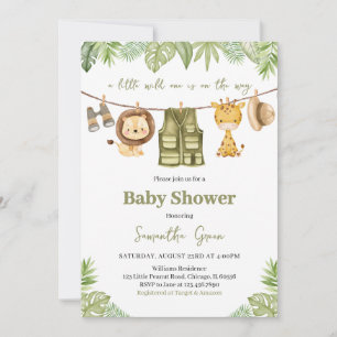 A Little Wild One Baby Shower Invitation