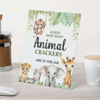 A Little Wild One Baby Shower  Pedestal Sign