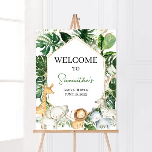 A Little Wild One Baby Shower Welcome Sign