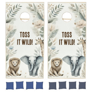 A Little Wild One Cornhole Set