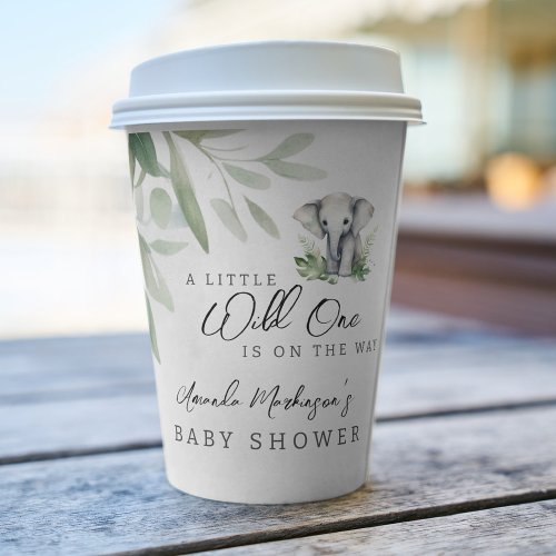 A Little Wild One Elephant Baby Shower Party Paper Cups