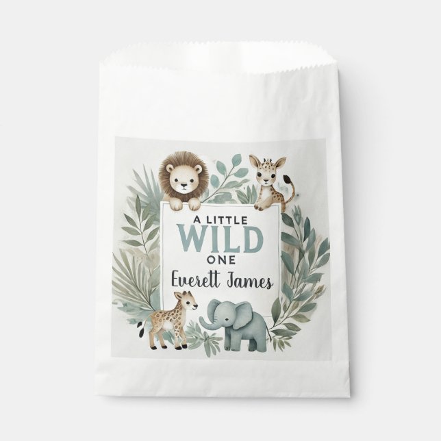 A Little Wild One Favor Bag (Front)
